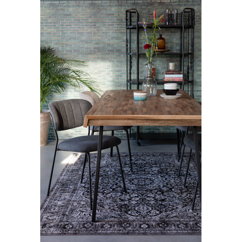 Jolien Upholstered Dining Chair, Dark Gray