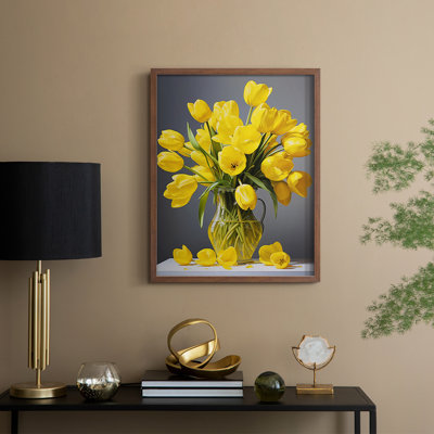 Reproduction encadrée FLORAL Series DCCXCIV - bois massif