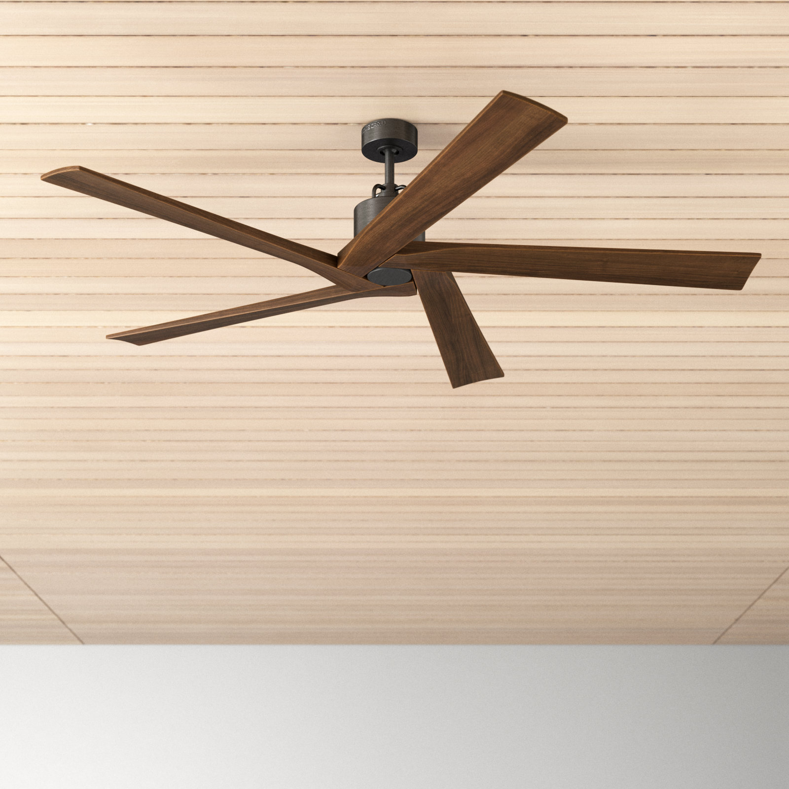 Adalai Ceiling Fan, 70" Wide, Aged Pewter/Dark Walnut