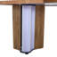 Grande table de salle à manger de style campagnard à double piédestal robuste-112473221-112473220