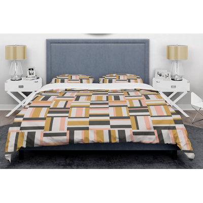 Modern & Contemporary Polyester Geometric Shapes Duvet Cover