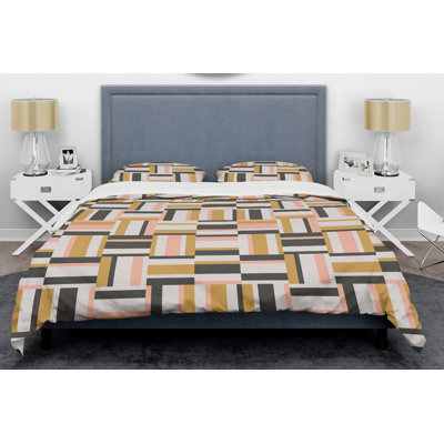 Polyester Twill Geometric Shapes Duvet Cover Set