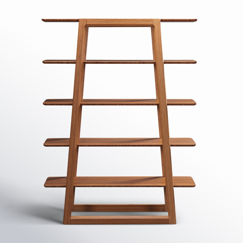 Lacey 61.81'' H x 46.53'' W Wood Etagere Bookcase, Caramelized