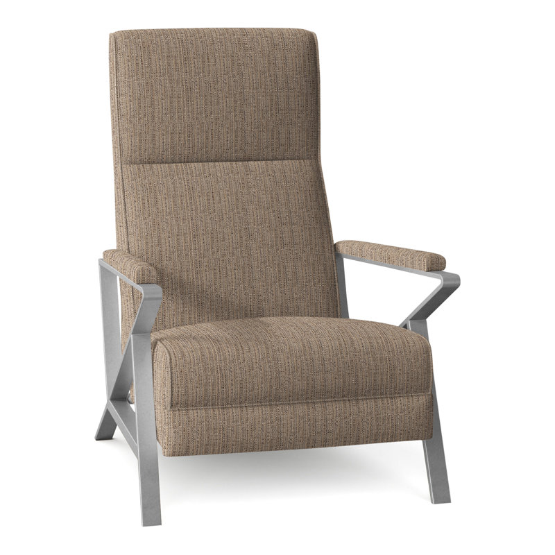 Infinity 28.25" Wide Manual Standard Recliner, Brushed Nickel, Perigold Poros Rattan