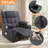 Manual Recliner Chair with Overstuffed Single Sofa, Cozy Arms, Backrest, Side Pockets & Cup Holders-621655857
