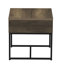 Table d'appoint carrée en bois et métal Lariesha-1371811374