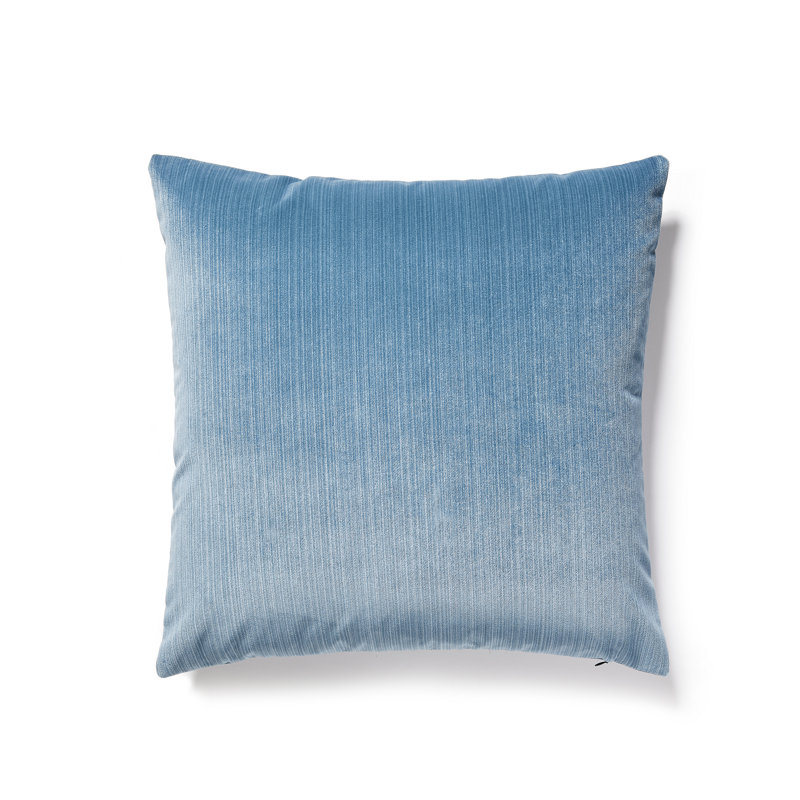 Essential Velvets Square Pillow Cover & Insert, Peacock, Down Blend