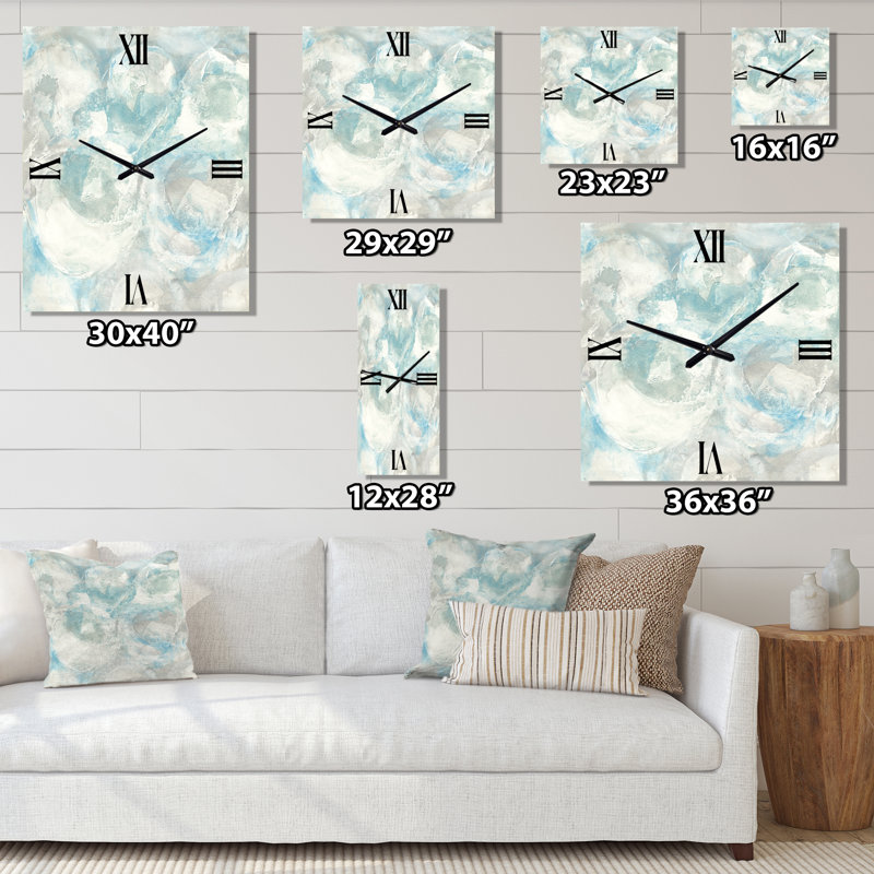 Horloge murale Pale Blue Shade III, Grand