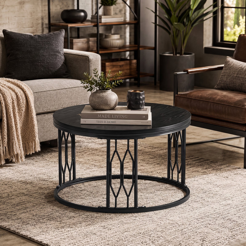 Table basse Modern, Black Top/Black Base