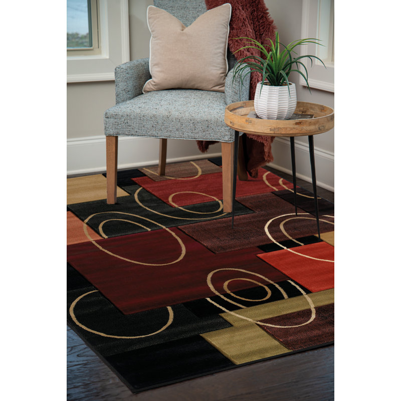 Carletta Abstract Indoor Rug, Rectangle 7'10" x 10'6"