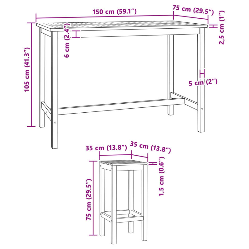 Patio Dining Set with