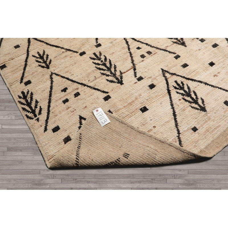 Tapis oriental tribal afghan marocain en laine noué à la main 9 x 12