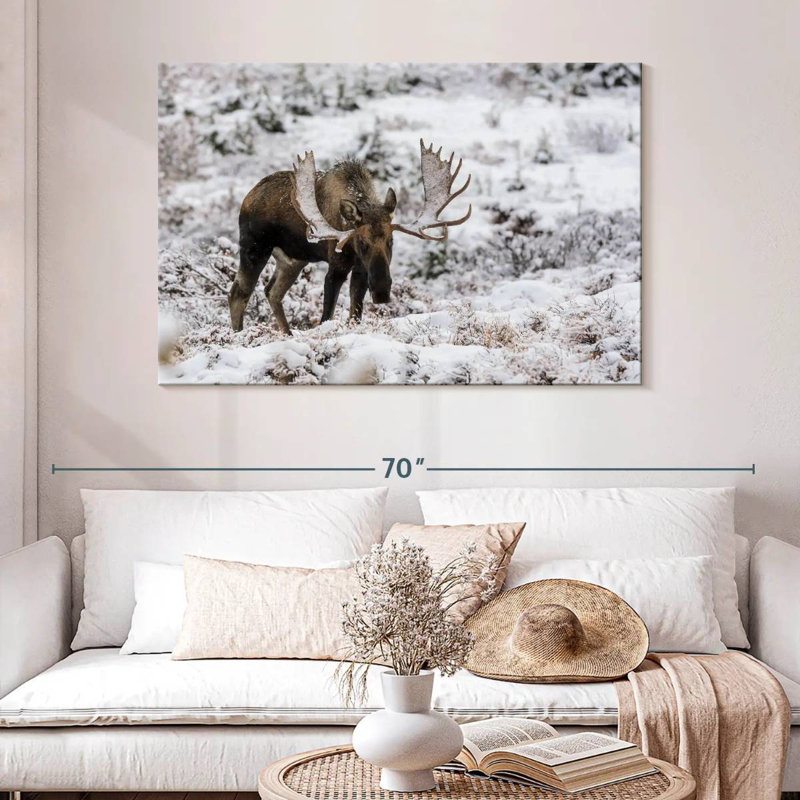 Brampt Alaskan Winter Moose, 32" H x 48" W