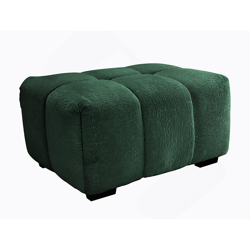 33 canapés vert chenille - repose-pieds, Vert