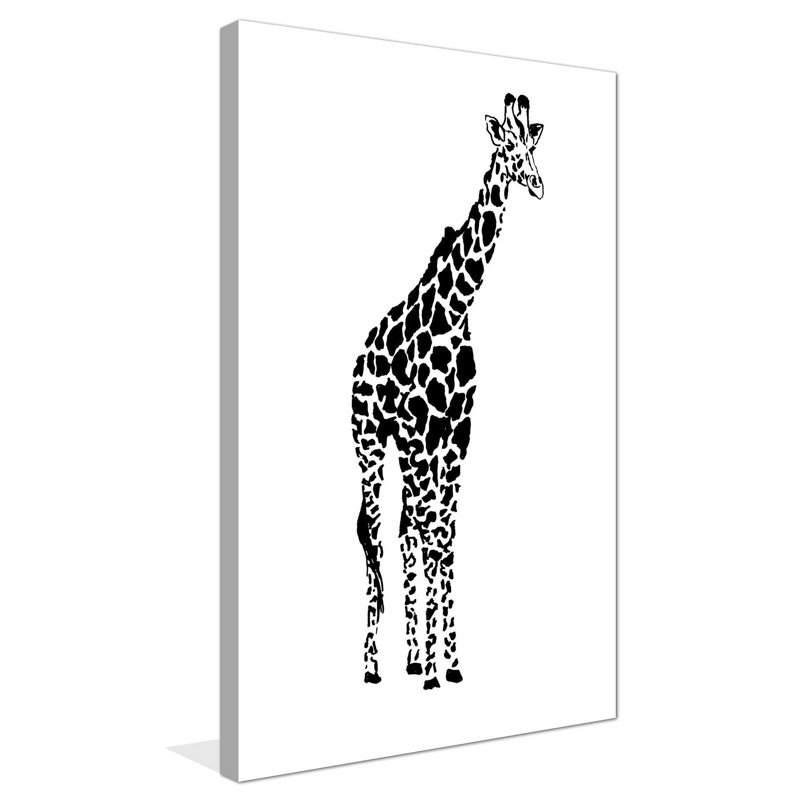 «Giraffe», reproduction d'aquarelle sur toile, H 60 po x l 36 po x P 1,5 po, Toile tendue