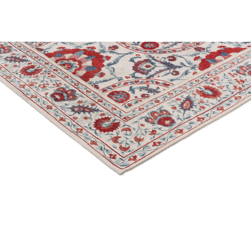 Geometric Area Rug in Indigo, Rectangle 5'7" x 7'10"