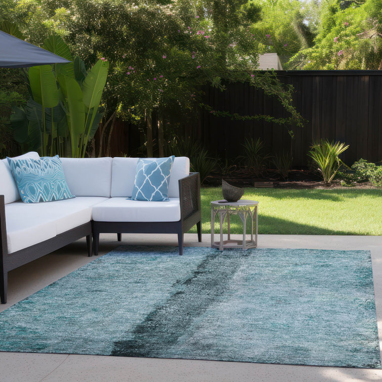 Alfonzo Washable Abstract Indoor / Outdoor Rug