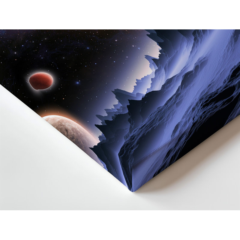 Toile dans un tableau cosmique à couper le souffle, une vaste étendue d'art mural se déploie, mettant en valeur un tableau vibrant de couleurs et d'art mural sur toile complexe