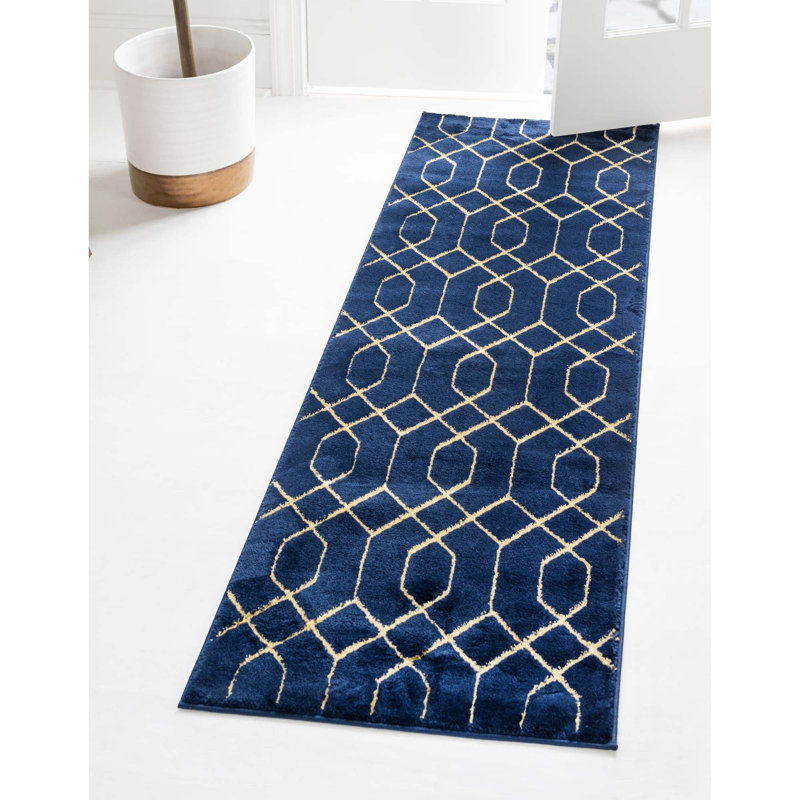 Geometric Area Rug, Runner 61 x 305cm