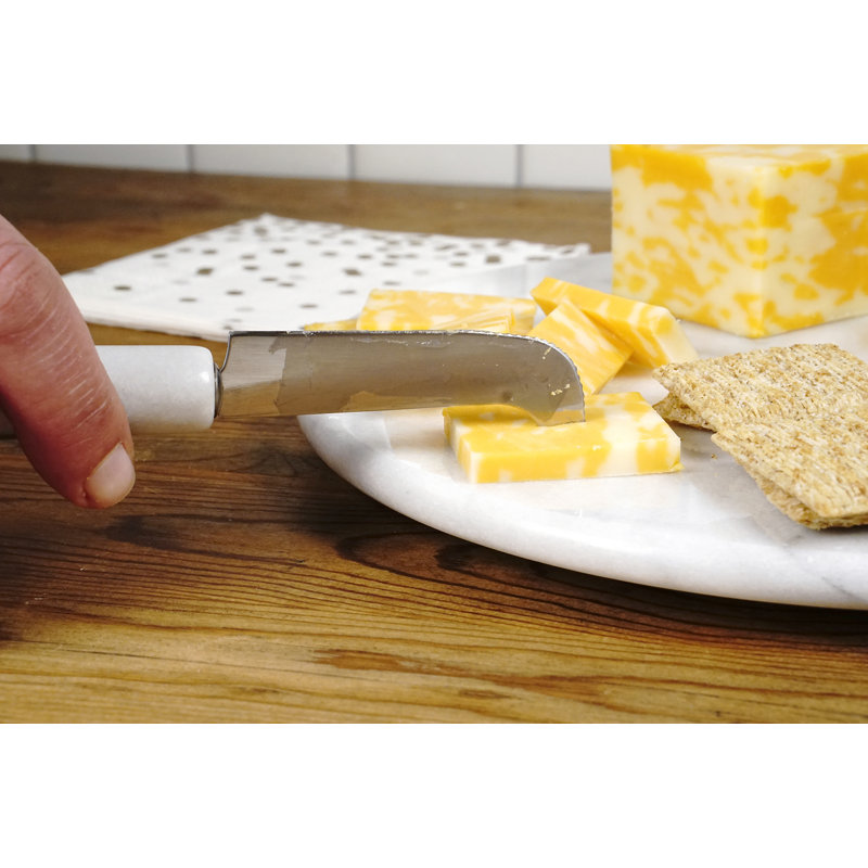 Mercer41 Albertin Marble Cheese Board and Knife