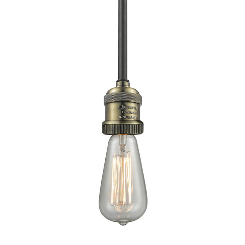 Luminaire suspendu pour une seule ampoule 1 lumières Reinert, 6.625"H x 2.125"W x 2.125"D, Ampoule non incluse