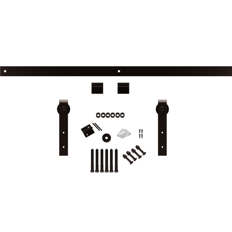 Ensemble de quincaillerie pour porte de grange standard Premium, Bronze texturé, 64 po