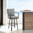 Cemalettin Aluminum Outdoor Stool with Cushion-422743748-422743751-414083255