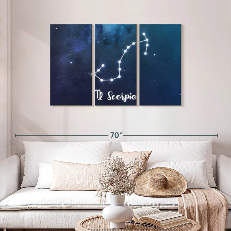Adella Scorpio Zodiac Constellation, 28" H x 45" W