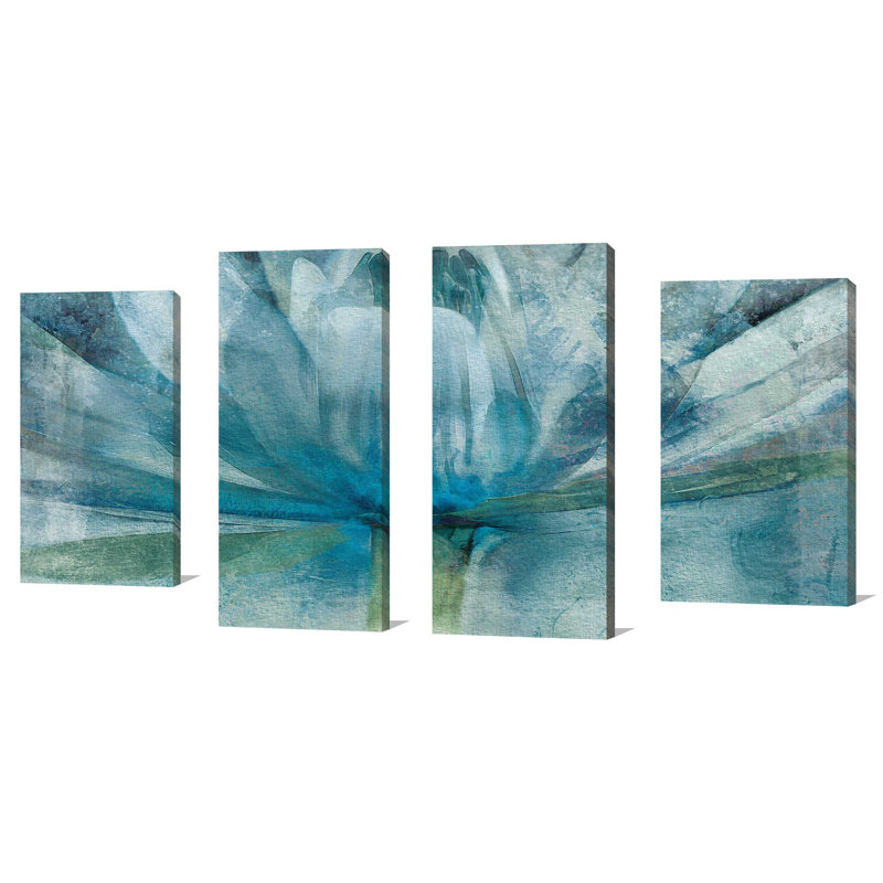 « blue réveil », reproduction de peinture à l’acrylique à multiples images sur toile, H 38 po x l 72 po x P 1,5 po