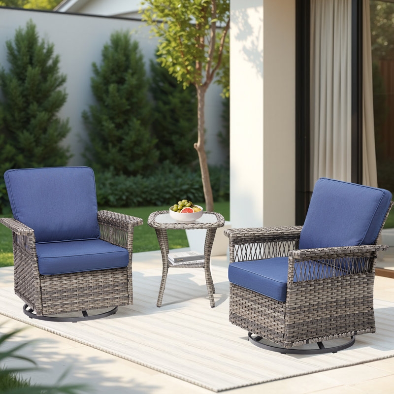 Chaise berçante d'extérieur pivotante