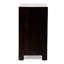 Table d'appoint 3 tiroirs en bois foncé - Finition artisanale en os Buffalo