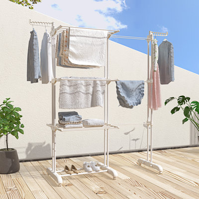 Bole Adjustable Rolling Clothing Rack