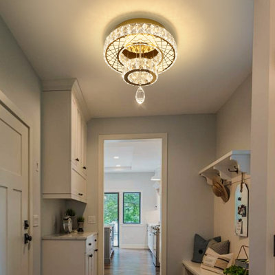 Lustre moderne en cristal à intensité variable
