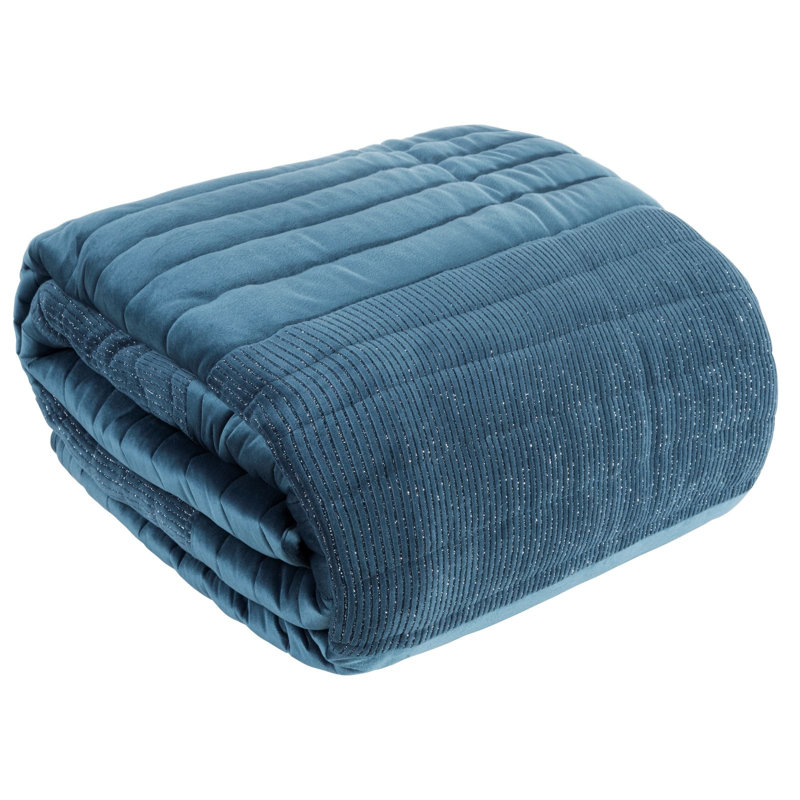 Megaira Polyester Solid Colour Bedspread, Dark Grey