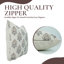 Housse de coussin Fabividine Boho, imprimé floral en lin, brun, Samrat-108106671-108106667