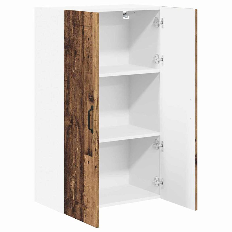 Vidaxl Kitchen Wall Cabinet High Gloss White 60 X 31 X 100 Cm, 100cm H x 60cm W x 31cm D, Old Wood