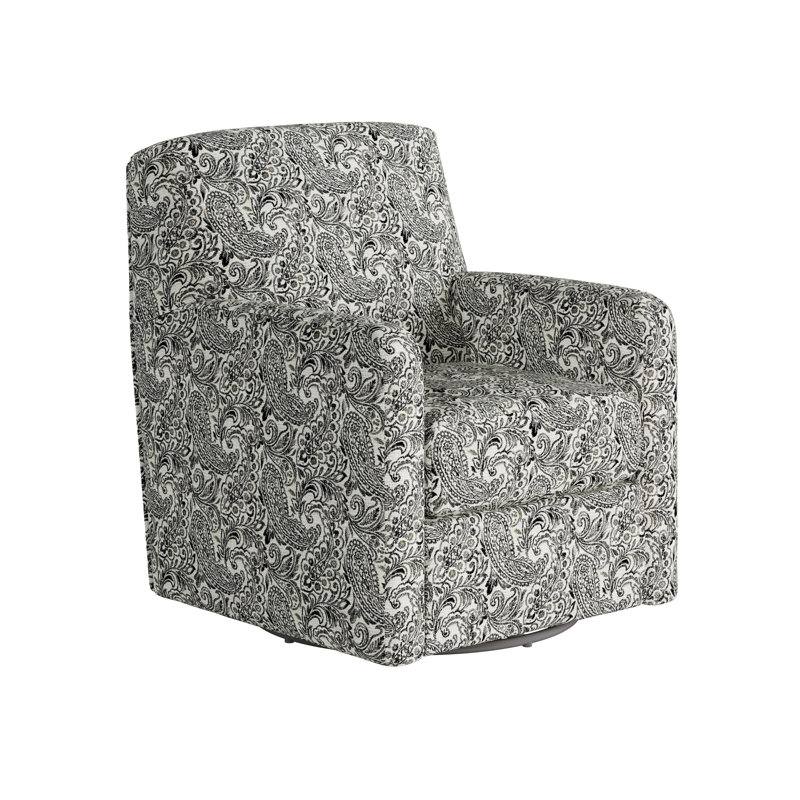 Fauteuil oscillant pivotant Balina Bindi, H 38 po x l 35 po x P 36 po  , Charleston Caviar