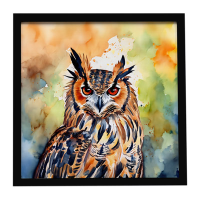 Eurasian Eagle Owl Framed Metal Print