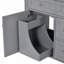 Meuble-lavabo de salle de bain sans lavabo supérieur, armoire de rangement moderne avec 2 tiroirs et un tiroir basculant-112897567