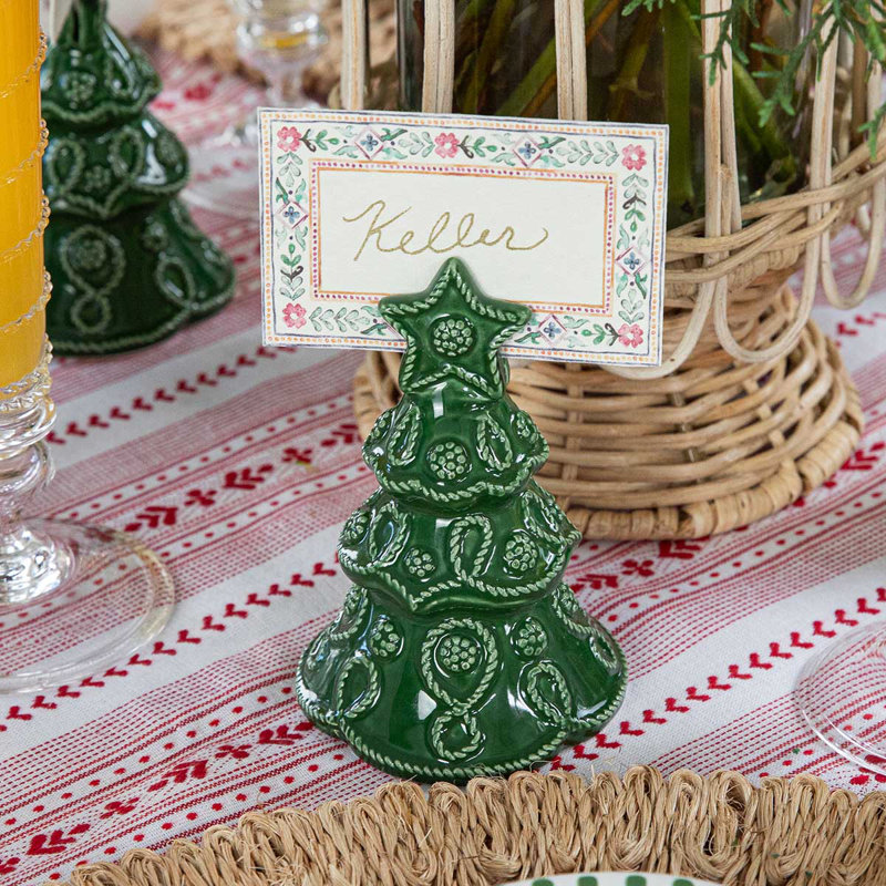 Berry And Thread Tree Place Card Holder Set Of 4, Basil