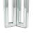 Glass Pillar 3 Plate Decorative Silver Candelabra with Mirrored Accents
