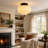 Glint 1 - Light Opal Glass Semi Flush Mount Ceiling Light for Hallway