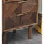 Vintage Carved Glass Accent Cabinet