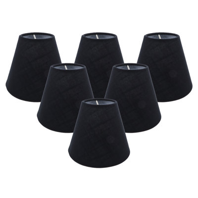 Ensemble de 6 abat-jours en lin Latitude Run®, conçus pour les ampoules de candélabre avec monture à pince facile, 3 po x 6 po x 5 po