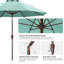 Parasol de marché en oléfine de 2,74 m (9 pi) avec inclinaison et levage à manivelle-1188038512