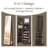 LED Mirror Jewelry Cabinet Standing, Lockable Jewelry Armoire with Full-Length Mirror and Adjustable LED Lights-540419013