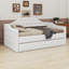 Tufted Upholstered Daybed With Trundle, With USB&Type-C Charging Ports-1008687319