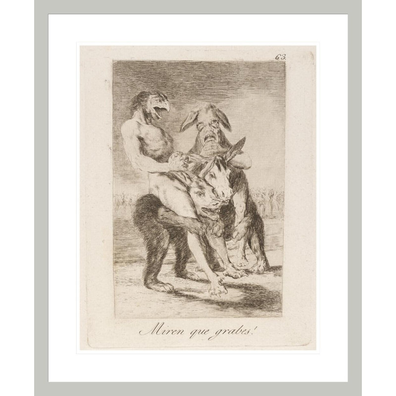 Miren que grabes! (Regardez à quel point ils sont solennels!) Par Francisco de Goya - Impression sur toile
