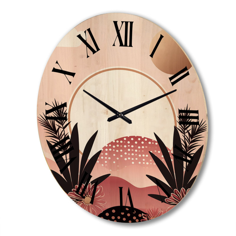 Horloge murale en bois massif Stuthi, Très grand