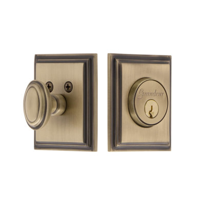 Carre Single Cylinder Deadbolt with Square Rosette